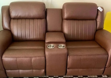 Pure Leather 6-Seater Recliner Set