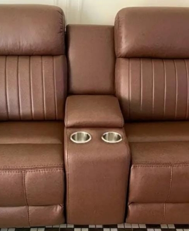 Pure Leather 6-Seater Recliner Set