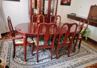 Malaysian Wood Adjustable 6-10 Seater Dining Set- Rare Finds