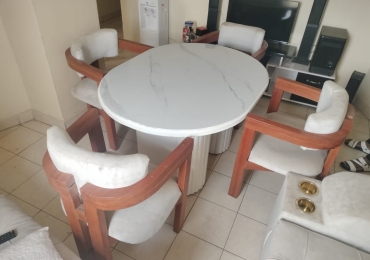 Stylish 4-Seater Hardwood Dining Set