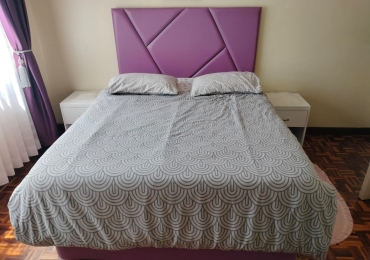 Chic 5X6 Queen Size Pink Leather Bed In Excellent Condition