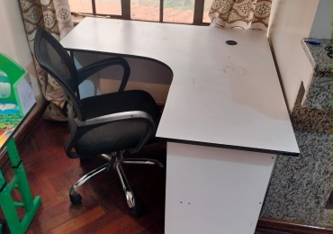 L Shaped office desk set