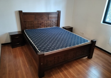 5-Star Solid Wood Queen Bed Set – Premium Comfort & Style